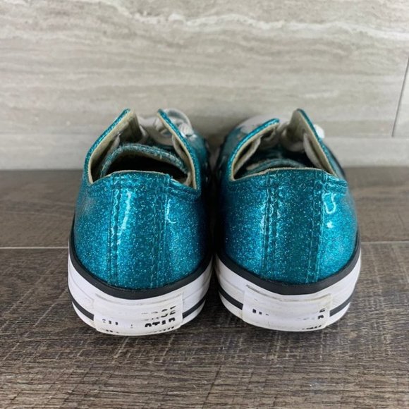 Girls Youth Converse All Star Glitter Sneaker - Picture 8 of 9